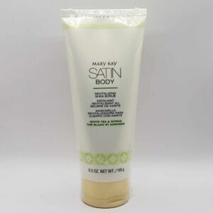 Mary Kay Satin Body White Tea & Citrus Revitalizing Shea Scrub Exfoliant 6.5 oz